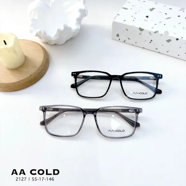 Gọng kính acetate AA-COLD 2127 dáng vuông, các màu đang có tại cửa hàng