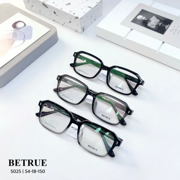 Gọng kính acetate BETRUE 5025 dáng vuông, các màu đang có tại cửa hàng