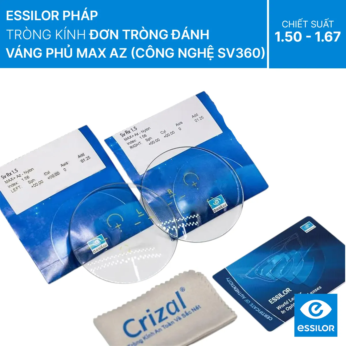 Ảnh logo ẩn Crizal hiện lên khi hà hơi ấm