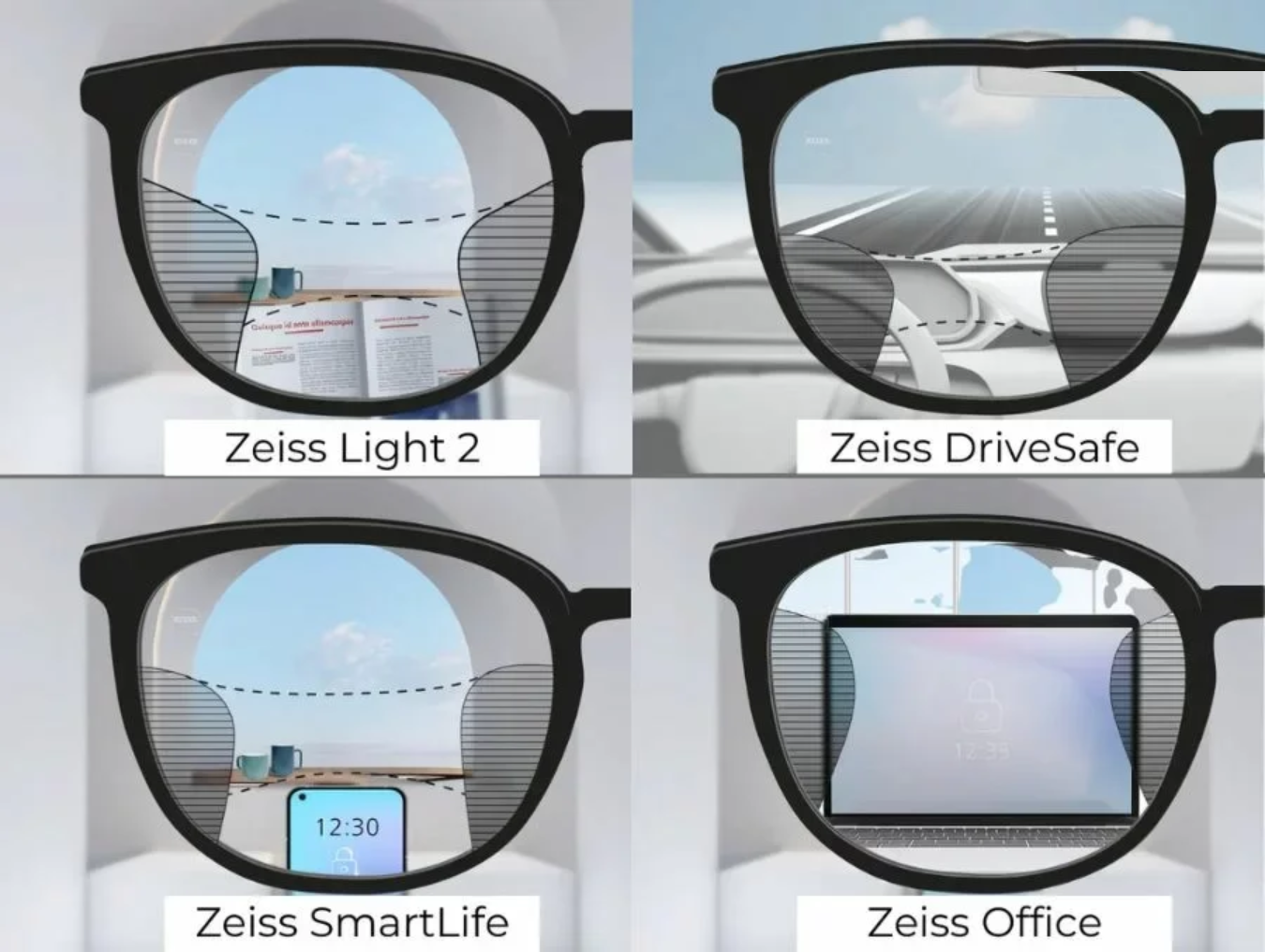 Ảnh các dòng tròng đa tròng ZEISS