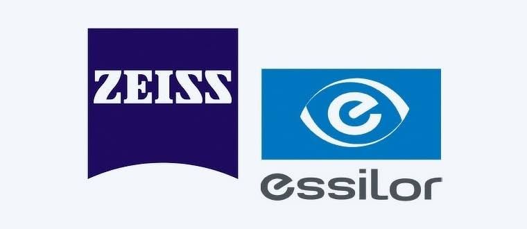 Essilor and ZEISS logos, Manh Long Optical's lens partner brands